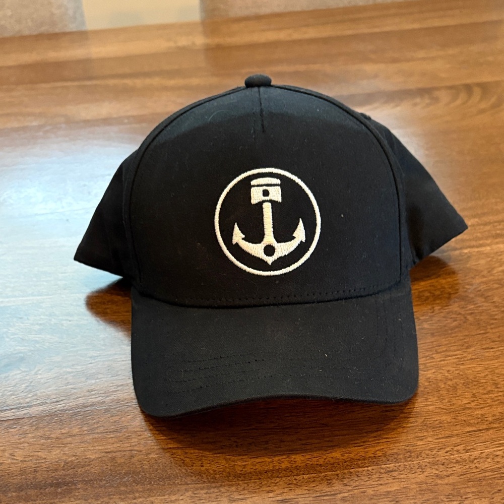 Iron & Resin Black Anchor Logo Cap
